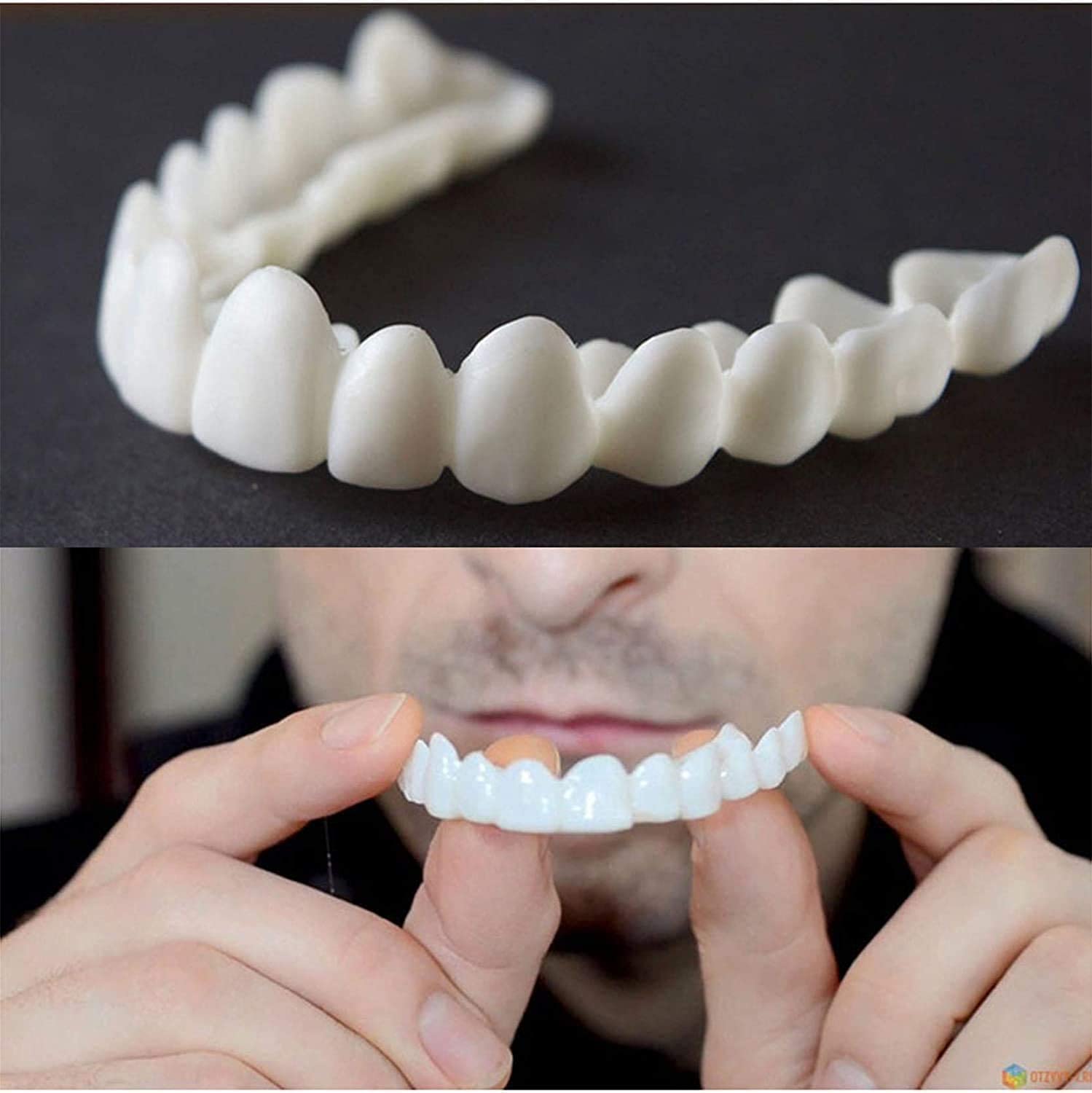 Amazon.co.jp: 2ペアインスタント入れ歯ベニア義歯化粧歯一時的な義歯